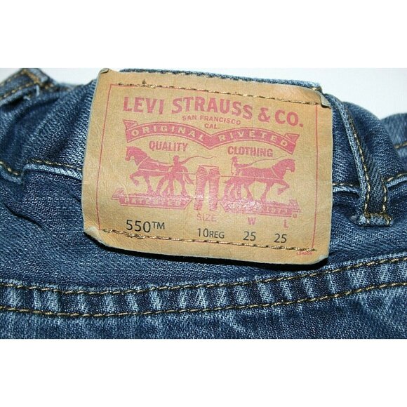 Levi's jeans boys 10 550 relaxed youth 22 x 25 adjustable blue - Picture 10 of 12